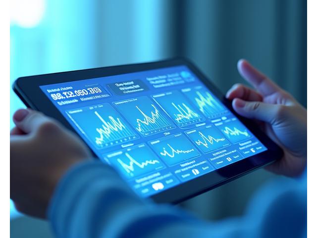 Interface de un panel de control digital mostrando gráficos de biomarcadores con tendencias positivas.