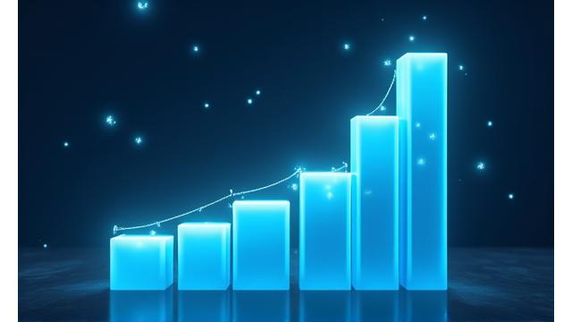 Gráfico de resultados de investigación con barras de progreso, superpuesto con una imagen sutil de la molécula de Metformina.