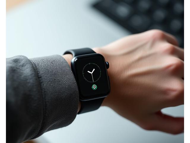 Primer plano de un smartwatch mostrando datos de actividad física, simbolizando tecnología wearable