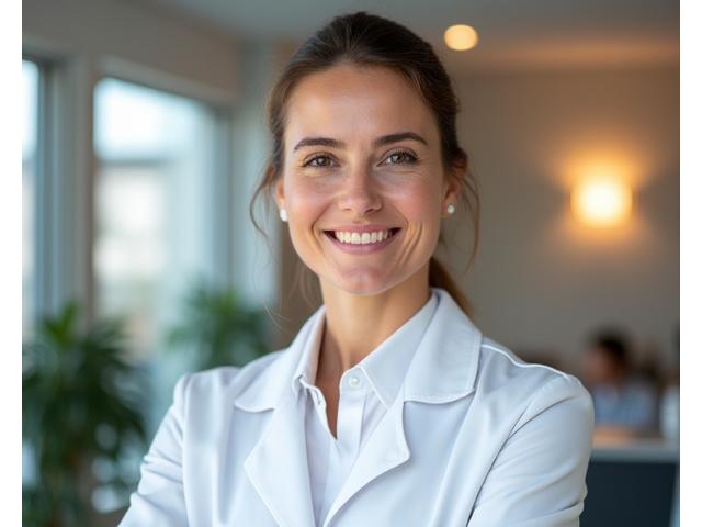 Retrato sonriente de la Dra. Ana Martín, especialista en medicina preventiva