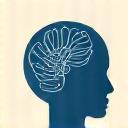 Icono de un cerebro con ondas de calma para el manejo del estrés