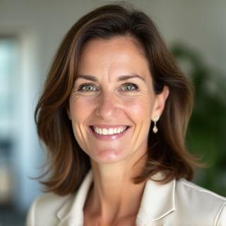Retrato de nutricionista sonriente de Vida Serena Bienestar